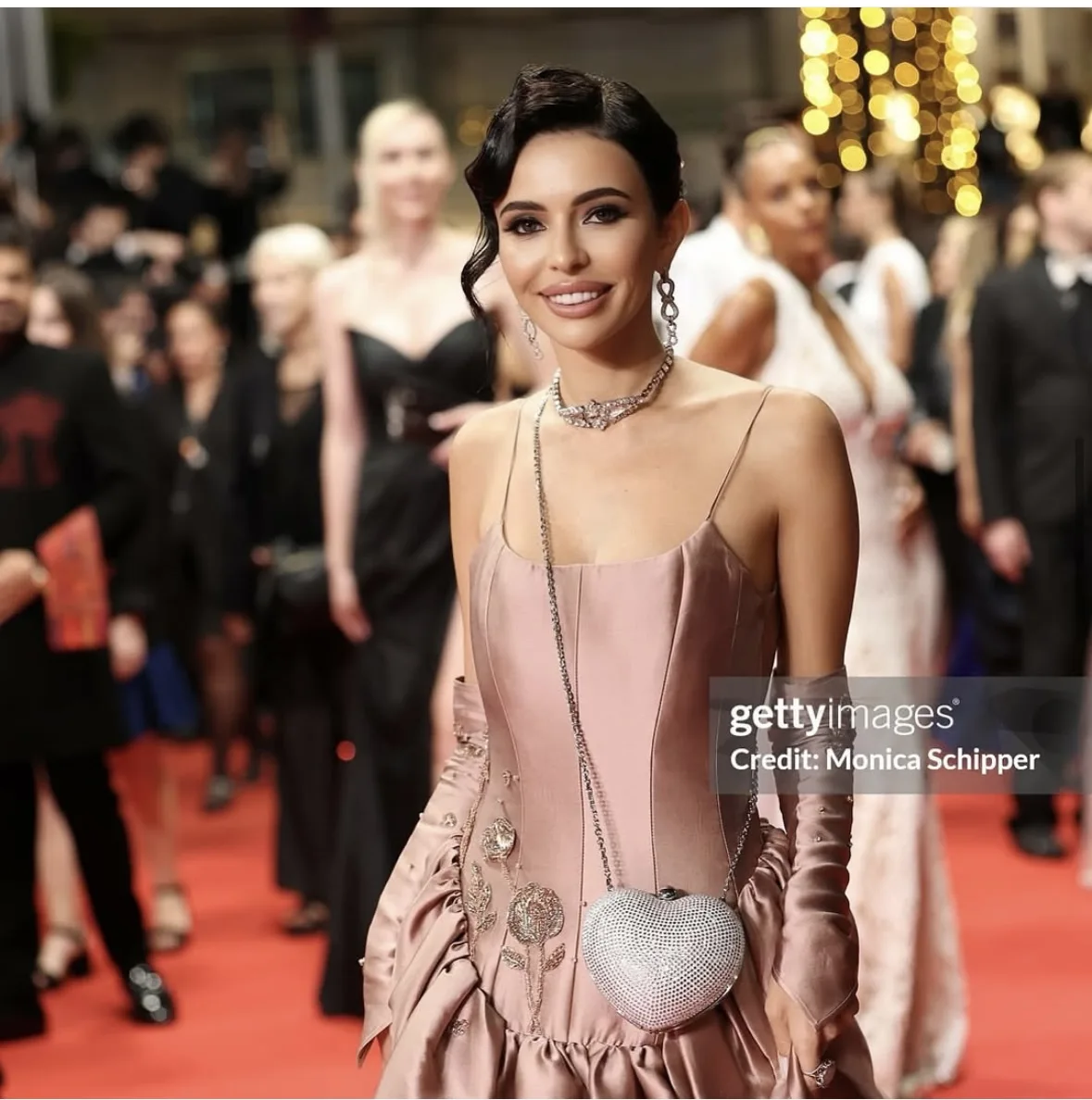 Cannes red in Carpet by Khrysty Burych, hairstylist Côte d'Azur