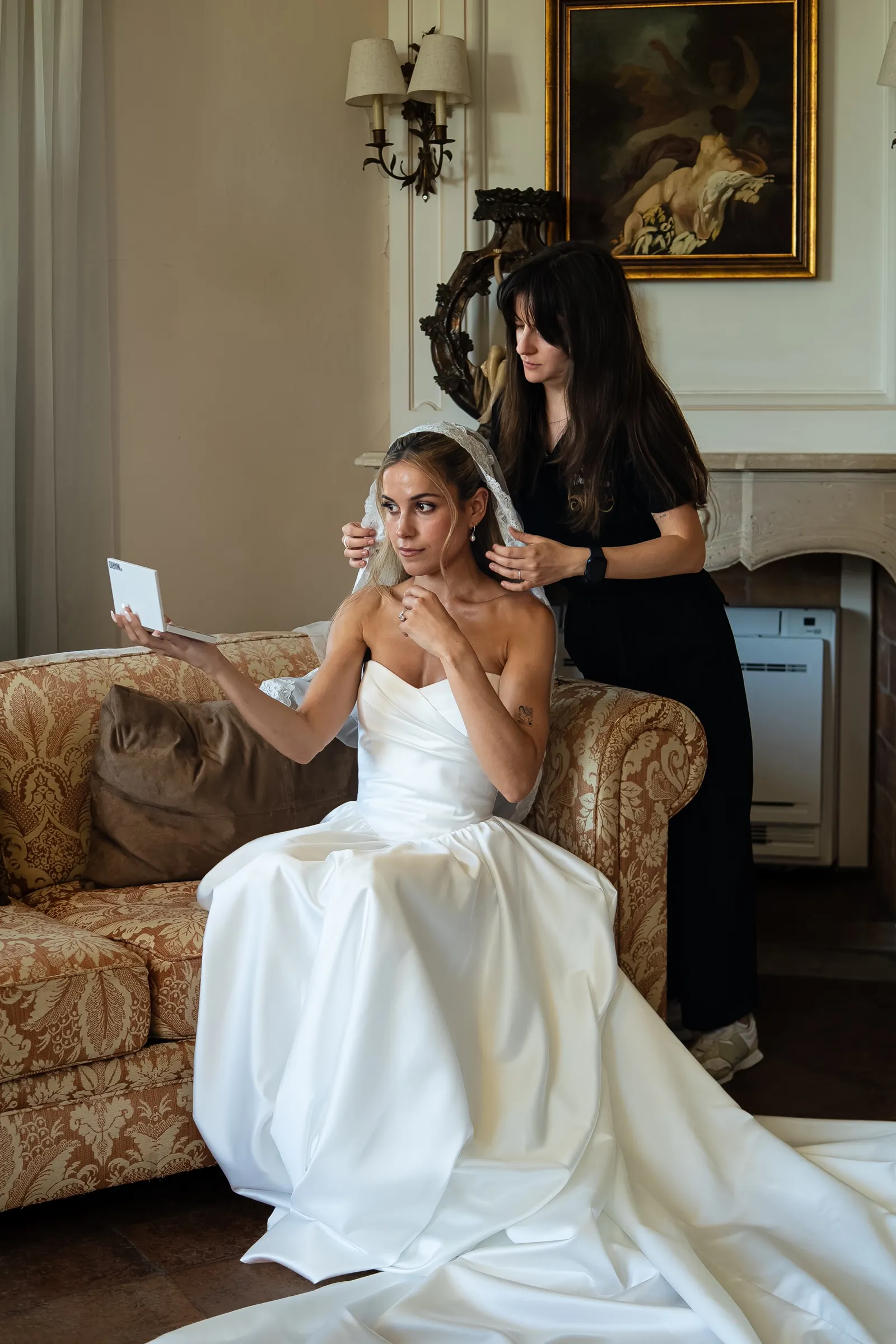 Bridal updo in Cannes by Khrysty Burych, hairstylist Côte d'Azur