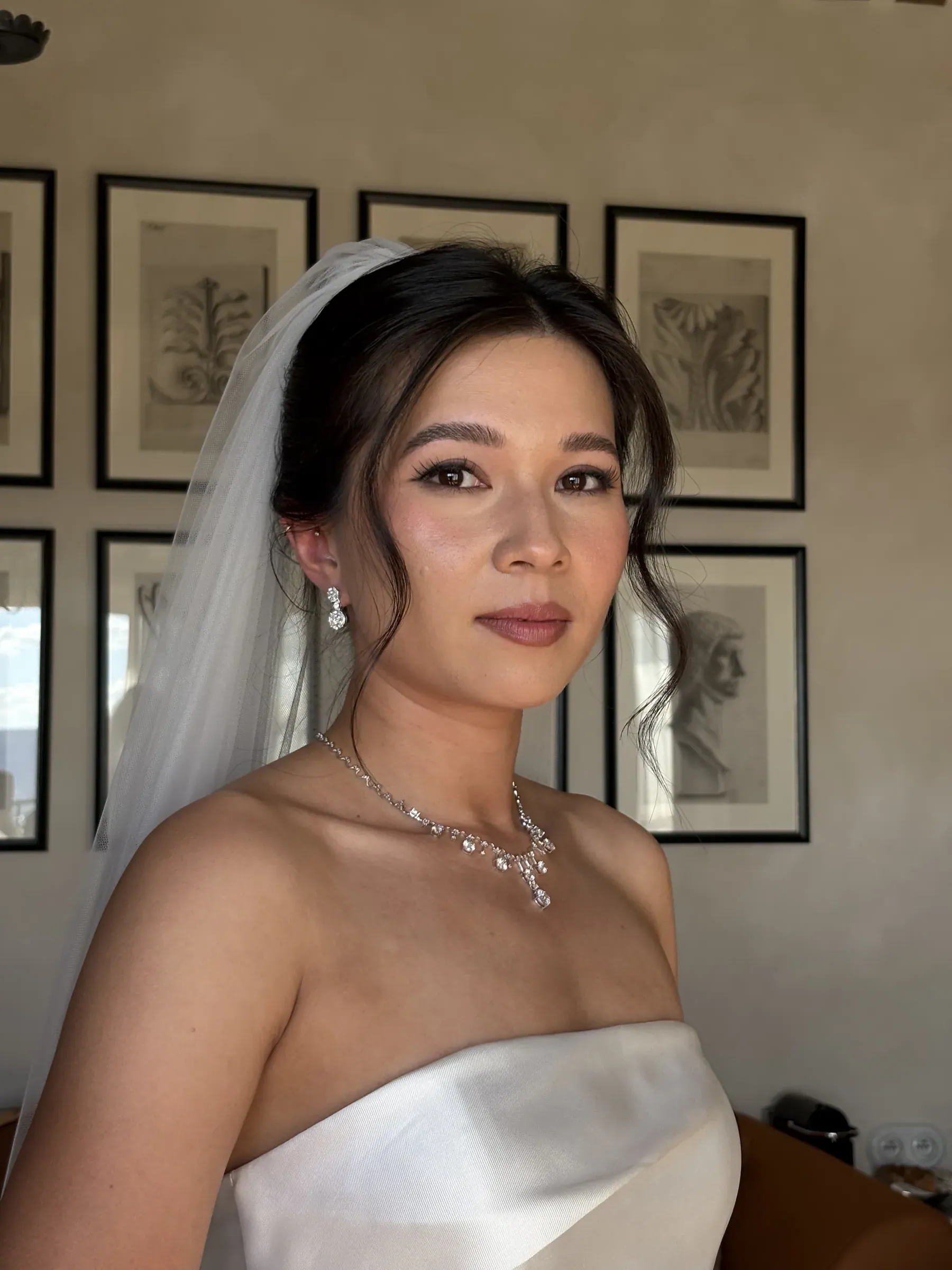 Bridal updo in Saint by Khrysty Burych, hairstylist Côte d'Azur